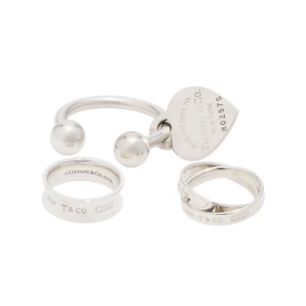 TIFFANY&CO. Konvolut aus 2 Ringen und Schlüsselanhänger,