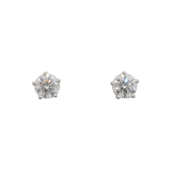 Solitär Ohrstecker mit Brillanten von je ca. 0,5 ct,