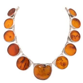Collier mit Bernsteinscheiben