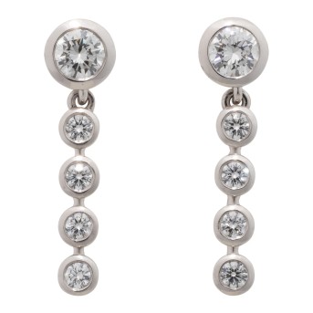 Ohrringe mit Brillanten von zus. ca. 1,5 ct,