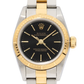 ROLEX Oyster Perpetual Damenuhr Ref. 67243 mit Box und Papieren von 2000.