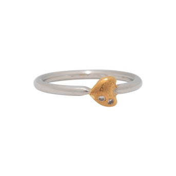 GÜNTER KRAUSS Ring "Herz" mit 2 Brillanten