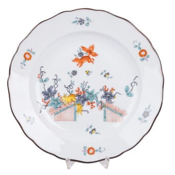 MEISSEN Teller 'Fliegendes Eichhörnchen', 1. Wahl, vor 1924.