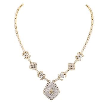 Collier üppig besetzt mit Brillanten