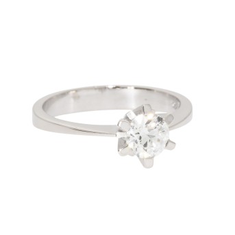 Solitärring mit Altschliffdiamant von ca. 0,7 ct,