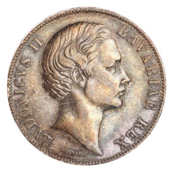 Bayern/SILBER - Ludwig II 1 Vereinsthaler 1868 "Madonnentaler"