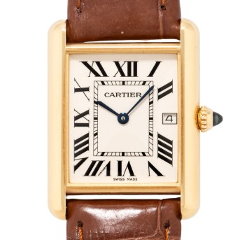 CARTIER Tank Louis Cartier "Date" Herrenuhr, Ref. 2441. Ca. 2010er Jahre.