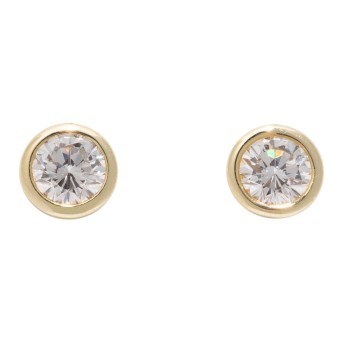Solitär Ohrstecker mit Brillanten von zus. ca. 1 ct,