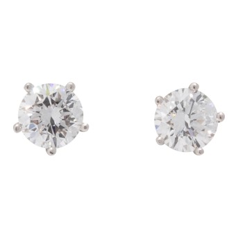 Solitär Ohrstecker mit Brillanten von zus. ca. 1 ct,
