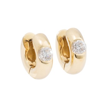 Creolen mit Brillanten von zus. ca. 1 ct,