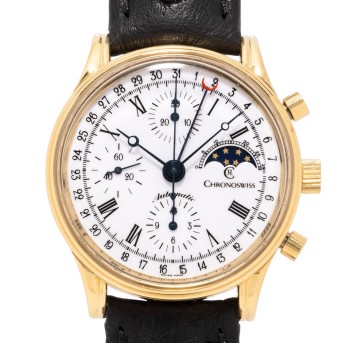 CHRONOSWISS Neo-Vintage "Lunar" Herren Chronograph, Ref. CH77951. Box und Papiere 2004.