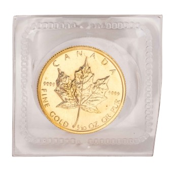 Kanada/GOLD – 1/10 Unze Maple Leaf, 5 Dollars 1983,