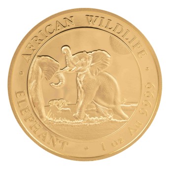 African Wildlife - Elephant 1 Unze Gold, 1.000 Shillings 2024 PP