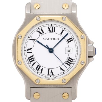 Cartier Neo-Vintage Santos "Octagon" LM Damenuhr, Ref. 2966. Revision 2026.