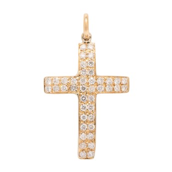 Anhänger 'Kreuz' mit 44 Brillanten,