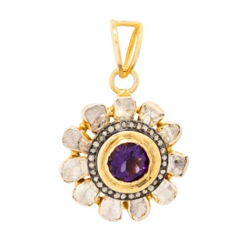 Anhänger mit Amethyst und Diamanten