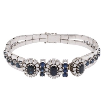 Armband mit Saphiren von ca. 8,20 ct (grav.)