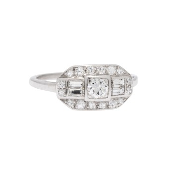 Art Déco Ring mit Diamanten