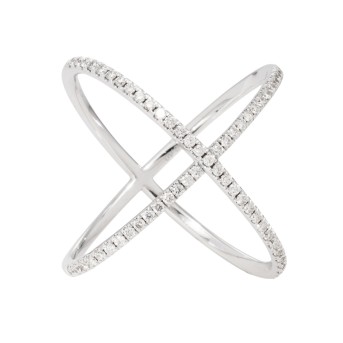 X-Ring mit 61 Brillanten,