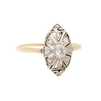 Art Déco Ring mit Diamanten