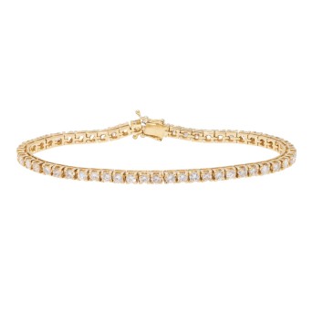 Tennisarmband mit 53 Brillanten von zus. ca. 4,5 ct,