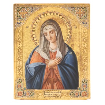 RUSSLAND Ende 19. Jh., Ikone "Betende Maria".