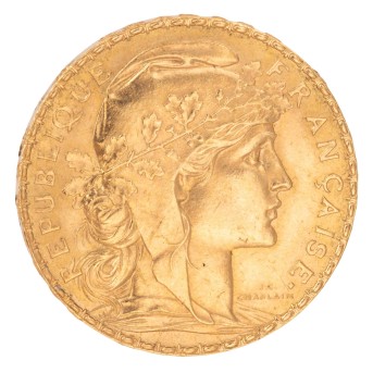 Frankreich/GOLD - 20 Francs 1909 "Marianne".
