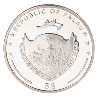 Palau/SILBER 5 Dollar 2013 "Treffen der Päpste"