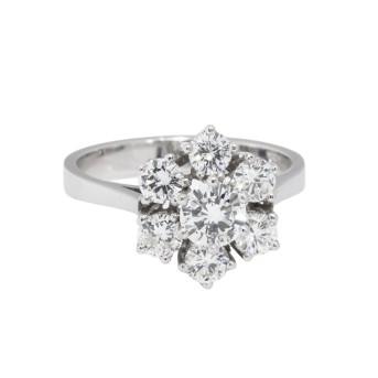 Ring mit Brillanten zus. ca. 1,54 ct