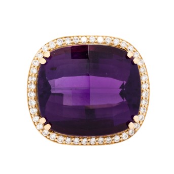 Anhänger/Bajonetschließe mit Amethyst und Brillanten,
