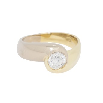 Solitärring mit Brillant ca. 1 ct,