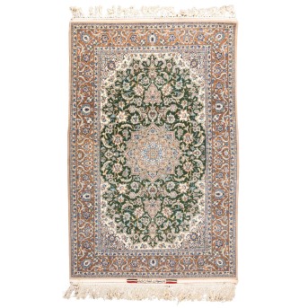 Orientteppich mit Seide. ISFAHAN/PERSIEN, 1960er Jahre, 170x107 cm.