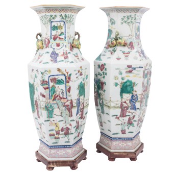 Paar Vasen. CHINA, 19. Jh., wohl Tao-Kuang-Periode der Qing-Dynastie (1821-1850).