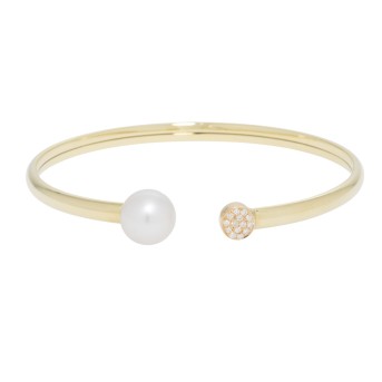 SILHOUETTE Armreif mit Perle und Brillanten