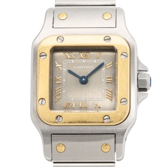 CARTIER Santos Galbée Damenuhr Ref. 1567 mit Box und Papieren von 1999.