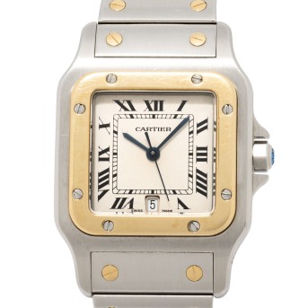 CARTIER Santos Galbée Ref. 187901 mit Box und Papieren von 1988.