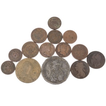 Kleines Konvolut historischer Münzen meist 18-19. Jhdt.,