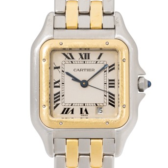 CARTIER Neo-Vintage Panthere MM "2-row" Damenuhr, Ref. 83949. Mit Papieren aus 1989.