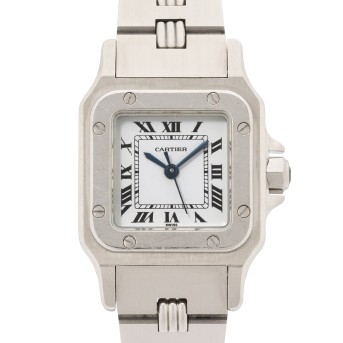 CARTIER Neo-Vintage Santos Carrée PM "Godron" Damenuhr, Ref. 0901. Revision 2026.