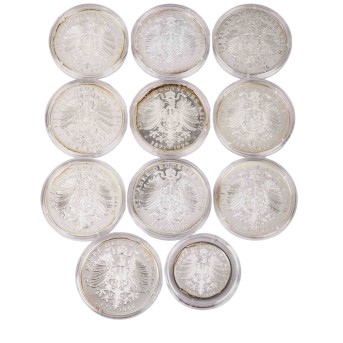 Die Geschichte des Deutschen Reiches / SILBER - Ca. 210 Gramm