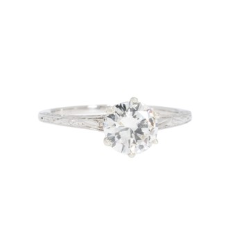 Ring mit Brillant von ca. 1,4 ct,