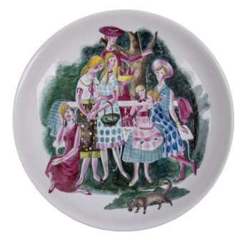 NYMPHENBURG, Schale 'Familie auf der Bank', 20. Jh.