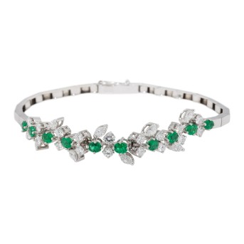 Armband mit Smaragden und Diamanten
