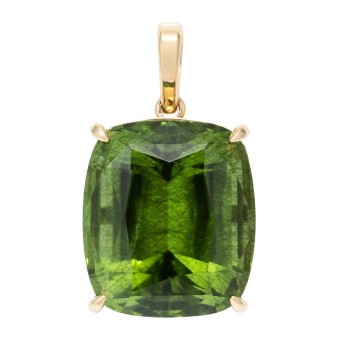 Anhänger, bes. mit 1 feinen Pakistan Peridot 38,47 ct.