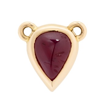 GÜNTER KRAUSS Rubin-Anhänger, Cabochon-Tropfen,