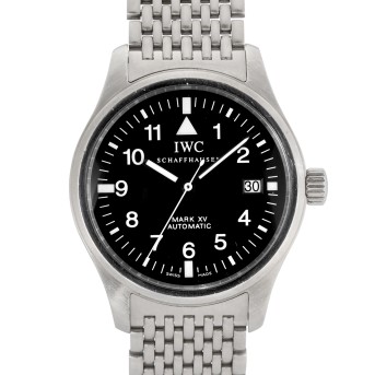 IWC Fliegeruhr Mark XV Herrenuhr Ref. 3253 mit Stahlband von ca. 2000.