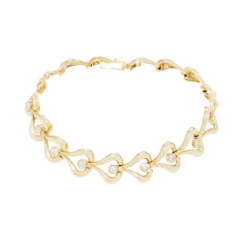 Armband mit Brillanten von zus. ca. 1 ct,