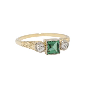 Ring mit Turmalin und Brillanten,