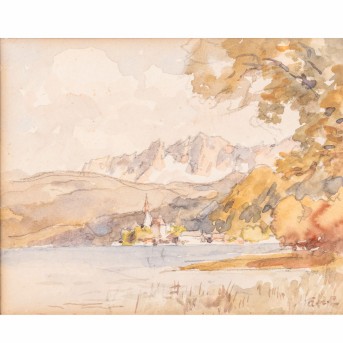 COMPTON, EDWARD HARRISON (1881-1960) "Blick auf den Wörthersee"