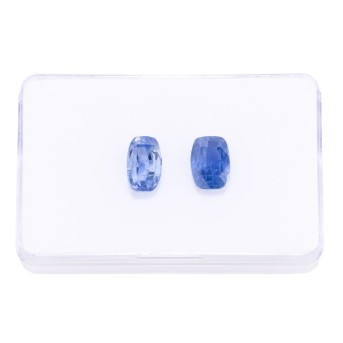 Paar Saphire zus. 7,85 ct,